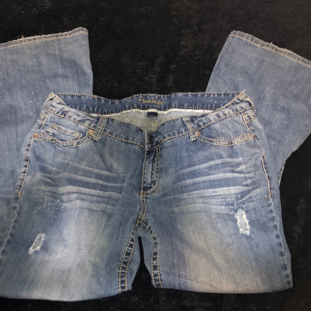 A pair of Amethyst blue jeans